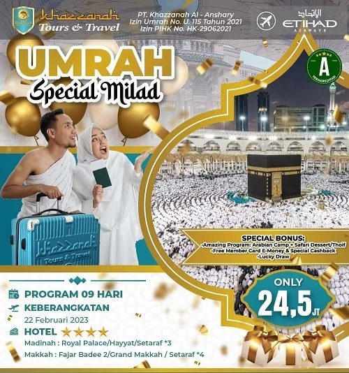 Harga Umroh Anak 3 Tahun Februari 2023
