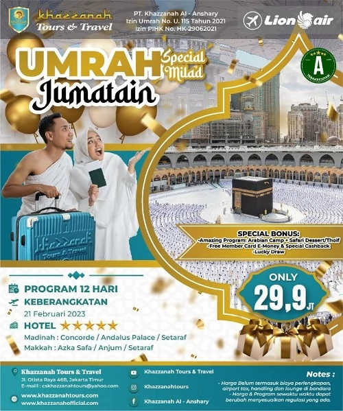 Travel Umroh Anak Dibawah 5 Tahun Februari 2023