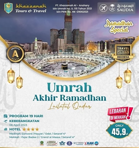 Jadwal Umroh Akhir Ramadhan 2023