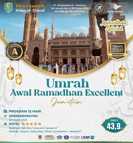 Jadwal  Umroh Anak 2 Tahun Ramadhan 2023